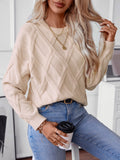 Women's Chunky Crew Neck Knit Sweater Long Sleeve Pullover for Autumn Winter 2025