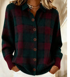 Women's Vintage Print Collared Sweater 1417