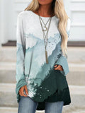 Mist Forest Hill Scene Cozy Sweater
