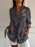 Casual Floral Long Sleeve Shirt