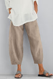 Women's Solid Color with Pockets Casual Loose Pants