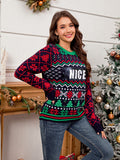 Sequin Embroidered Christmas Jacquard Knitted Sweater