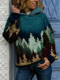 Abstract Tree Line Color Field Sweater