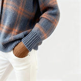 Pull à col imprimé vintage pour femme 1409