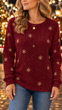 Damen Sweatshirt aus Baumwolle im Waffel-Design mit geometrischem Muster und Kunstdruck RSWF602