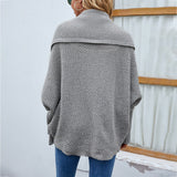 Women's 2025 Open Front Chunky Lantern Sleeve Oversized Knit Cardigan with Pocket for Autumn Winter