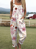 Damen Dreamwave Jumpsuit mit Herzmuster und lässigen Taschen RSJT443