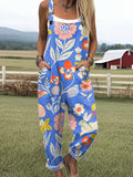 Damen Dreamwave Jumpsuit mit Herzmuster und lässigen Taschen RSJT443