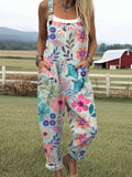 Damen Dreamwave Jumpsuit mit Herzmuster und lässigen Taschen RSJT443