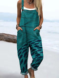 Damen Dreamwave Jumpsuit mit Herzmuster und lässigen Taschen RSJT443