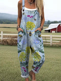 Damen Dreamwave Jumpsuit mit Herzmuster und lässigen Taschen RSJT443