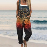 Women’s Tree of Life Gradient Casual Jumpsuit RSJT559