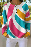 Damen Sweatshirt mit Farbverlauf und Waffelmuster RSWF1220