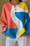 Damen-Waffel-Sweatshirt mit Farbverlauf RSWF1226