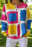 Damen Sweatshirt mit Farbverlauf und Waffelmuster RSWF1232