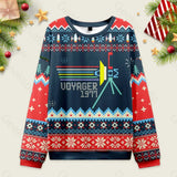 Retro NASA Voyager Spacecraft Ugly Christmas Sweater Sweatshirt