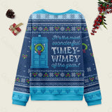 Timey Wimey Blue Ugly Christmas Sweatshirt