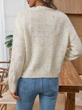 Women's Cream Dye Chunky Cable Knit Crochet Cardigan Sweater for Autumn Winter