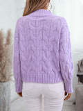 Women's Hollow Out Round Neck Cross Tie-Up Knit Sweater Long Sleeve Loose Casual Pullover for Autumn Winter
