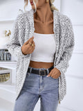 Women's Winter Zipper Long Sleeve Open Front Knit Cardigan Slouchy Drawstring Hooded Sweater Coat