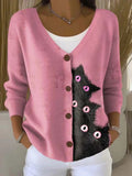 Relaxed Light Knit Cardigan with Classic Buttons