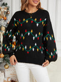 Casual Crewneck Embroidered Knit Sweater ¨C Colorful String