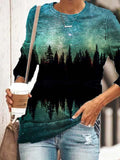Warm Oil Color Forest Sweater