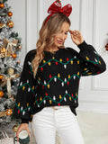 Casual Crewneck Embroidered Knit Sweater ¨C Colorful String