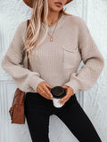 Women's Casual Cable Knit Chunky Sweater Long Sleeve Crewneck Pullover Sweater Top Fall Winter Outfits