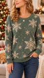 Damen Sweatshirt aus Baumwolle im Waffel-Design mit geometrischem Muster und Kunstdruck RSWF602