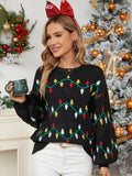 Casual Crewneck Embroidered Knit Sweater ¨C Colorful String