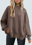Women's Comfy Oversized Striped Knit Sweater for Autumn Winter