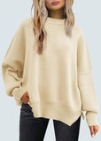 Women's Comfy Oversized Striped Knit Sweater for Autumn Winter