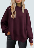 Women's Comfy Oversized Striped Knit Sweater for Autumn Winter
