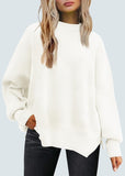 Women's Comfy Oversized Striped Knit Sweater for Autumn Winter