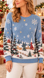 Damen Sweatshirt aus Baumwolle im Waffel-Design mit geometrischem Muster und Kunstdruck RSWF602