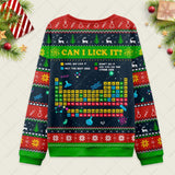 Can I Lick It Periodic Table Ugly Christmas Sweatshirt