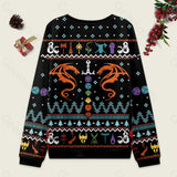 DND Dragon Dice Weapon Black Ugly Christmas Sweatshirt