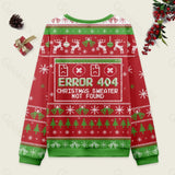 Error 404 Not Found Ugly Christmas Sweatshirt