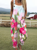 Damen Dreamwave Jumpsuit mit Herzmuster und lässigen Taschen RSJT443