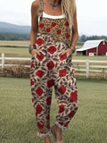 Women’s Soft Blossom Casual Jumpsuit RSJT509