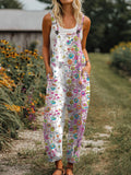 Damen Dreamwave Jumpsuit mit Herzmuster und lässigen Taschen RSJT443