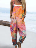 Damen Dreamwave Jumpsuit mit Herzmuster und lässigen Taschen RSJT443