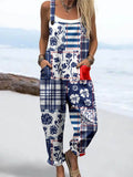 Damen Dreamwave Jumpsuit mit Herzmuster und lässigen Taschen RSJT443