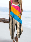 Damen Dreamwave Jumpsuit mit Herzmuster und lässigen Taschen RSJT443
