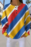 Damen-Waffel-Sweatshirt mit Farbverlauf-Kunstmuster RSWF1210