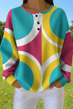 Damen Sweatshirt mit Farbverlauf und Waffelstruktur RSWF1216