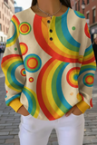 Damen-Sweatshirt mit Waffelstruktur und Farbverlauf RSWF1231
